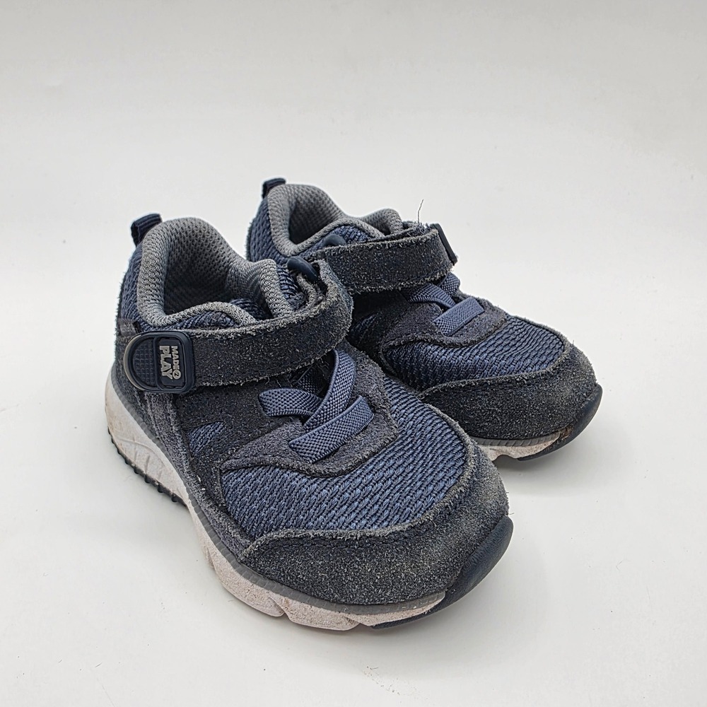 Stride Rite Made2Play Pace Navy Blue Mesh Suede Sneakers Toddler Boys 4M
